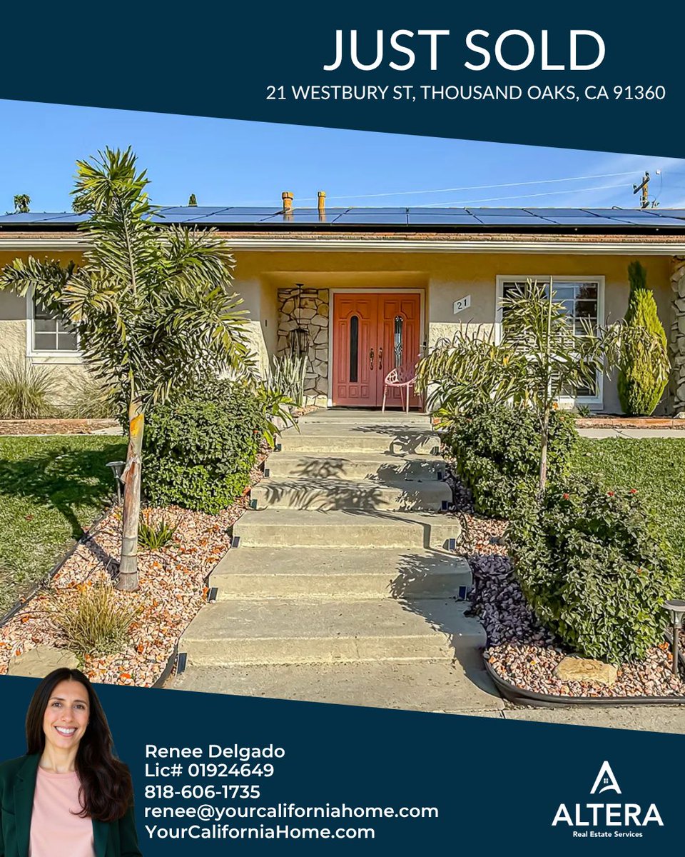 CAHomeForYou's tweet photo. 🏡 Just Sold – 21 Westbury St

Strategy and persistence get results.
Grateful for a successful closing.
Thinking about selling? Let’s talk.

Renee Delgado
Altera Real Estate Services
DRE# 01924649 https://t.co/8ETsKby8Ku
