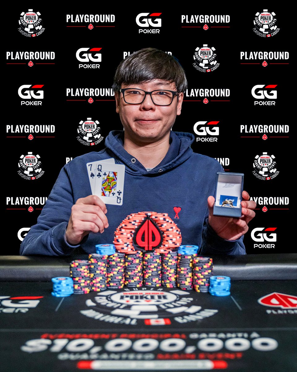 PlaygroundPoker's tweet photo. 🏆 Another historic WSOP-C Playground Main Event is complete!

Allen Li-Xin Shen defeats the 2nd largest WSOP-C Main Event field ever (1,781 entries) to win $600K 💥 Congrats Champ! https://t.co/YUS2VNgH99