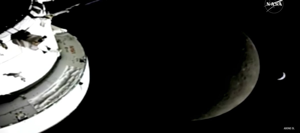 musaberdem's tweet photo. #SonDakika TARİHİ ANLAR YAŞANIYOR! Artemis 2 programındaki uzay aracı dünyanın ayın arkasından batışına şahitlik edip bize ulaştırıyor. MUAZZAM! 

#nasa #artemis #artemisII #NeOlduŞimdi #7Nisan #7April https://t.co/zbE5PZvCk8