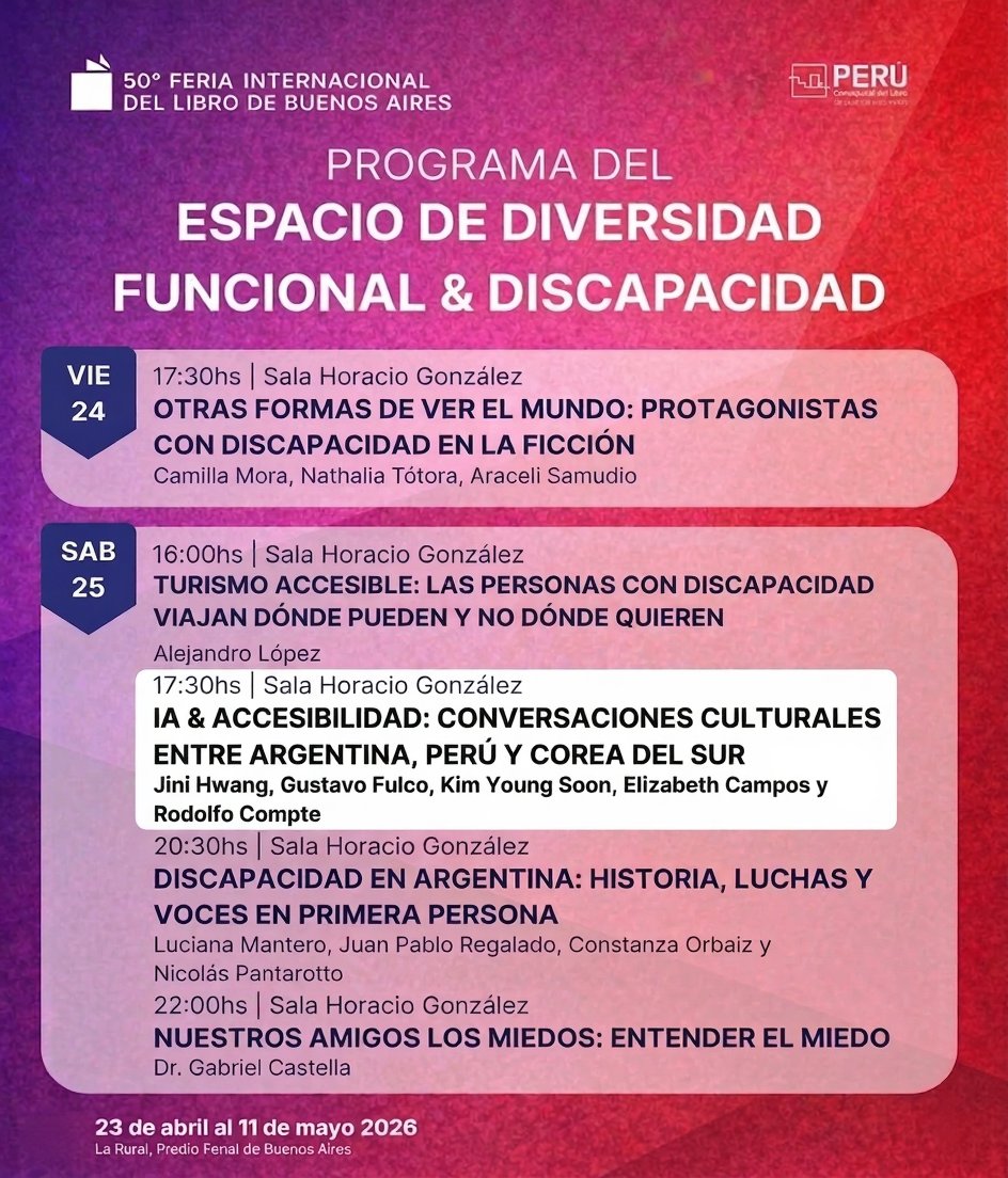RodolfoCompte's tweet photo. Tengo 76 años y discapacidad (CUD) gracias a la IA puedo trabajar como escritor fantasma y corresponsal extranjero: hoy accedo a fuentes en idiomas que antes eran inalcanzables. Hablaremos como la IA es tecnología inclusiva que cambia vidas. Especialmente para los discapacitados. https://t.co/WI7wT7kKoq