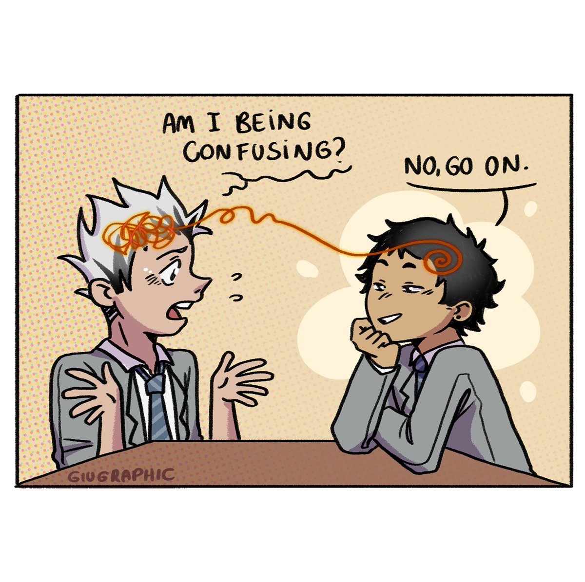 That meme where one is super confusing but the other reads him like a book #bokuaka