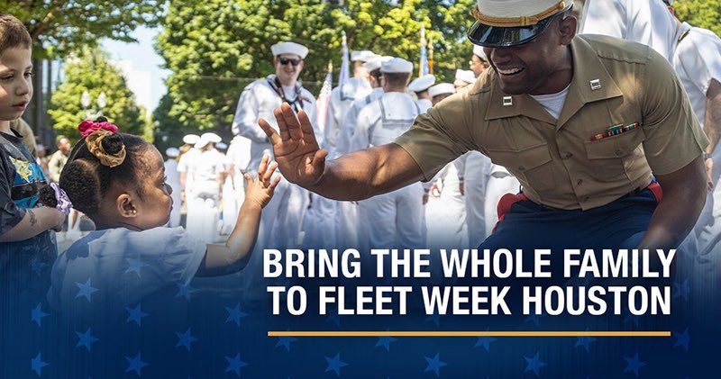 HoustonTX's tweet photo. ⚓8 CAN’T MISS EVENTS DURING FLEET WEEK HOUSTON
Celebration will bring vessels, more than 1,000 servicemembers to the City
https://t.co/LiiVWU5uTV
#FleetWeekHouston https://t.co/Sai517h12c