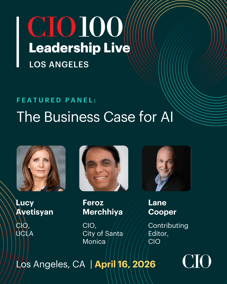 CIOonline's tweet photo. AI pilots are everywhere. Measurable ROI is not.
Learn where AI actually delivers value and what comes after the pilot phase.
Event details: https://t.co/uapKoOCVtO
Register: https://t.co/7N307B7l2Y
#CIO100 #NextCIO https://t.co/HehInT1wQW