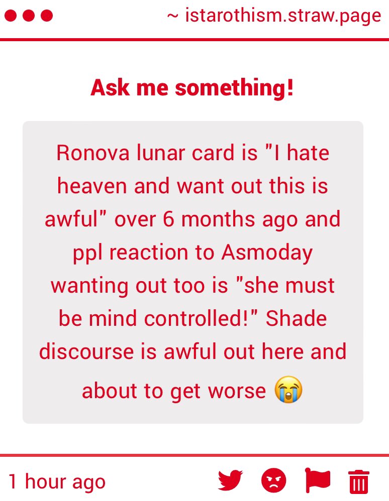 lesbistaroth's tweet image. You’re not a real shades fan if you don’t think they all have some sort of disdain towards the heavenly principles #sorry #notsorry