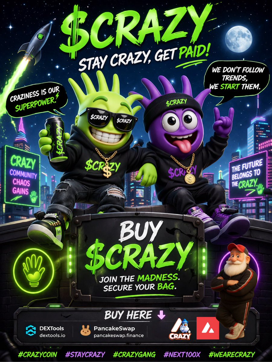 Eternal_HeroS's tweet image. We $Crazy ⚡️🐔

Contract: 
0x1212723de3673c8Cf7340B4D636DF2A6e551AEa9

#CRAZY ⚡️ #AVAX 🔺#LFJ #OKX