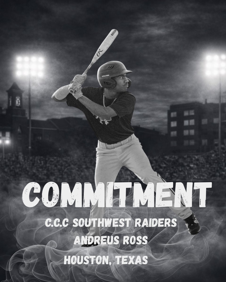 SW_Raidersbase's tweet photo. Houston, TX 📍
Another one locked in. 🔒

Welcome to the family, Andreus Ross.
The work starts now. ⚾

#RaidersBaseball #Committed #HoustonTX  #BaseballLife https://t.co/WPEhxAaqAB