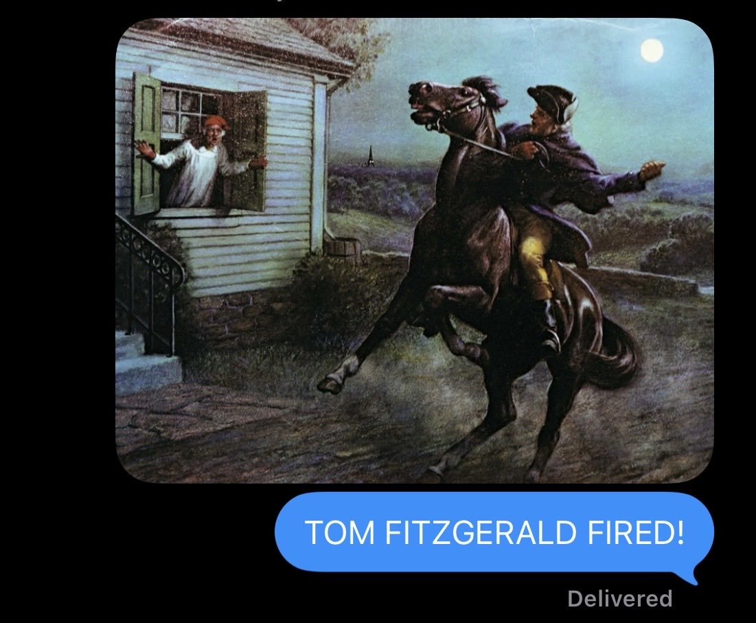 doing my civic duty (i have tweet notifs on) as an american (new jersey resident) to spread the word that tom fitzgerald is gone