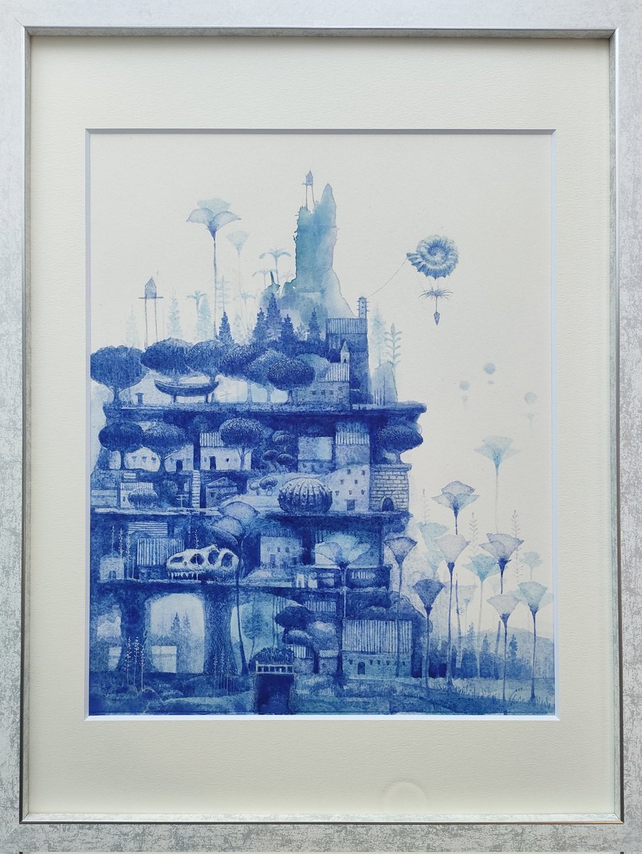 Motoe_saito's tweet image. この作品は地層や街、時間をイメージして描いた街です。
街の中を散策しているように描いてます。

《シビュラたちが照らす生命の輝き》
会期 : 4／6（月）〜 4／12（日）
時間 : 10時〜18時半
※最終日は13時迄

会場 : ギャラリーくぼた本館6階（東京・京橋）
#シビュラ #blue #青