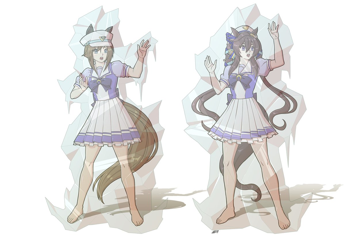 aryo_ya's tweet image. Commission: My OC Frozen Together.   If you interested for commission, please contact me via deviantart, Instagram (thegemblondong) or Discord (aryok) #commission #opencommissions #frozeninice #freeze #occommission #opencommission2026