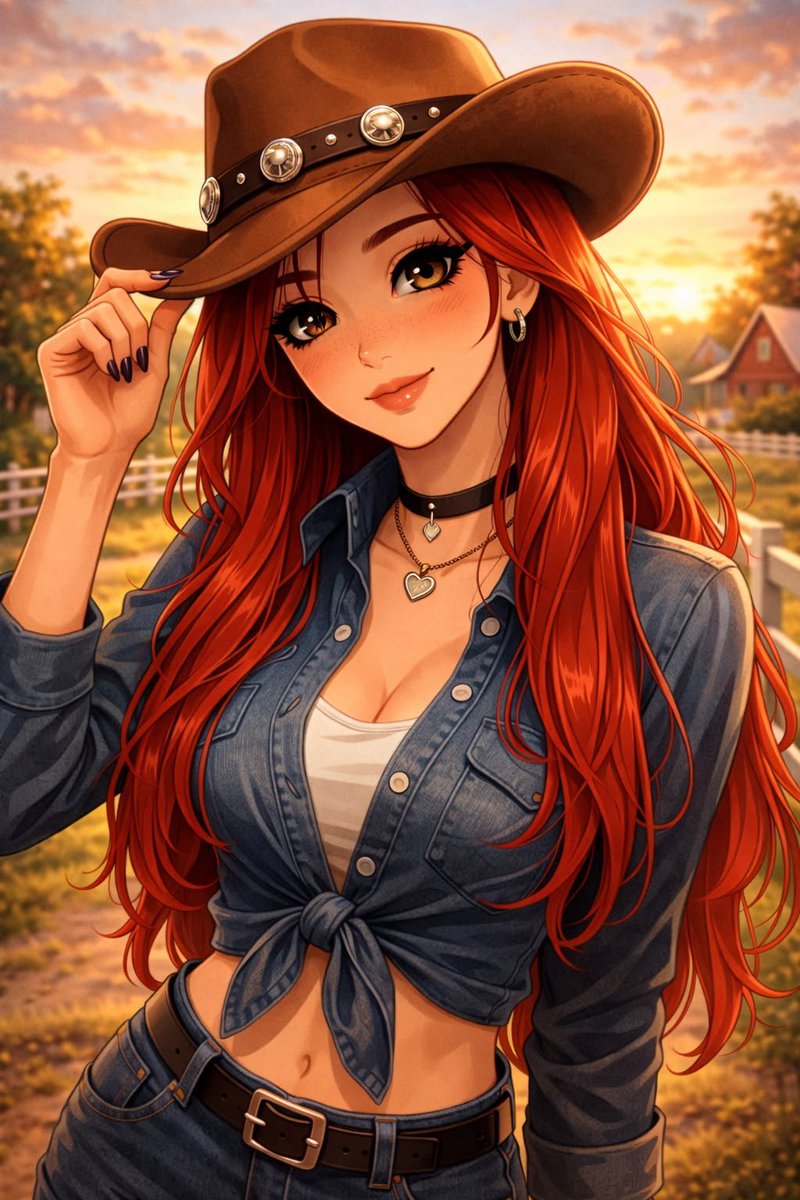 Vous aimez les cow girl ? Je crois que j’aime beaucoup ce style ~ 

#cowgirl #sexygirl #rp 🧡