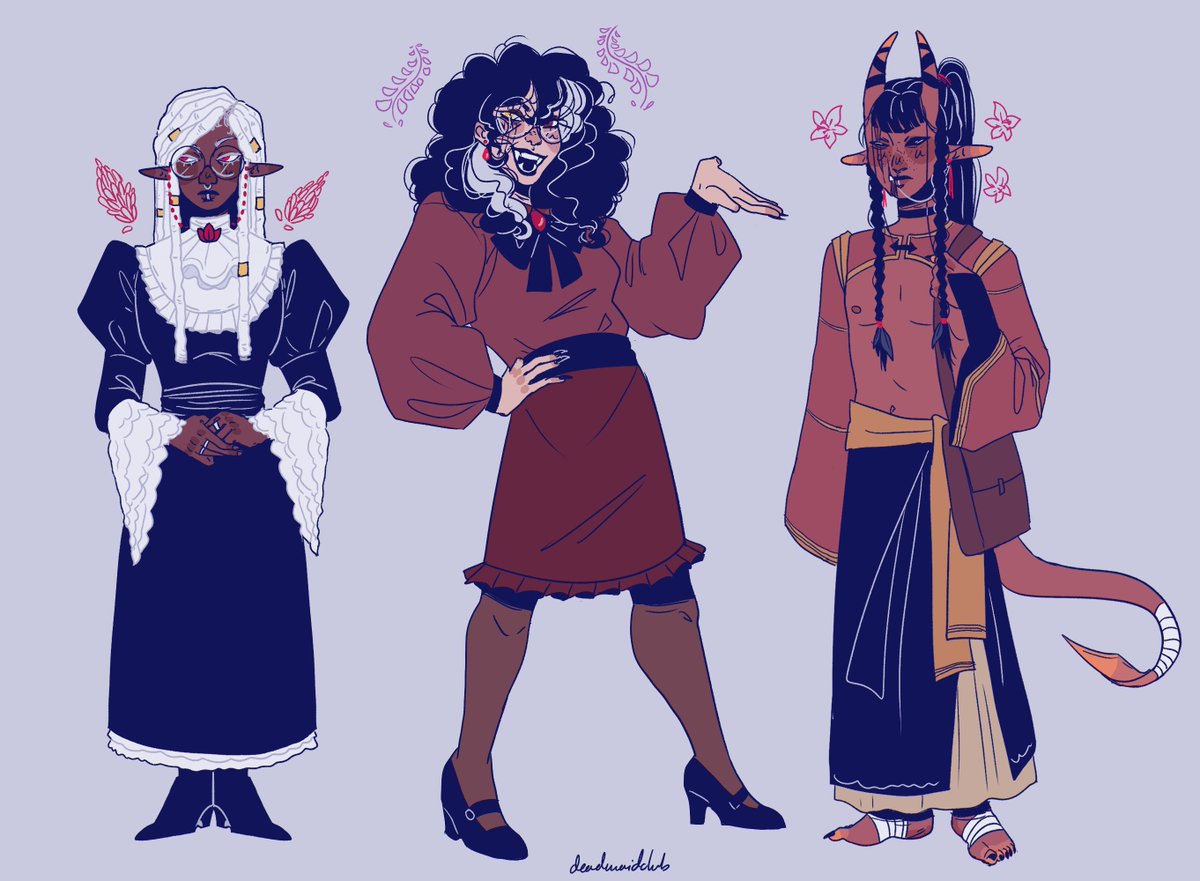 DEADMAIDCLUB's tweet photo. redraw of these from a few years ago https://t.co/83fgUIp60y