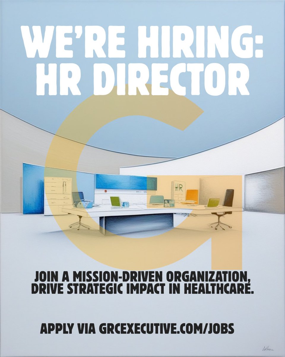 🚨 We’re Hiring: Director of Human Resources (Strategic HR Leader)
Apply via: grcexecutive.com/jobs-board/?JO…
#HRLeadership #NowHiring #HealthcareJobs #ExecutiveSearch #HumanResources