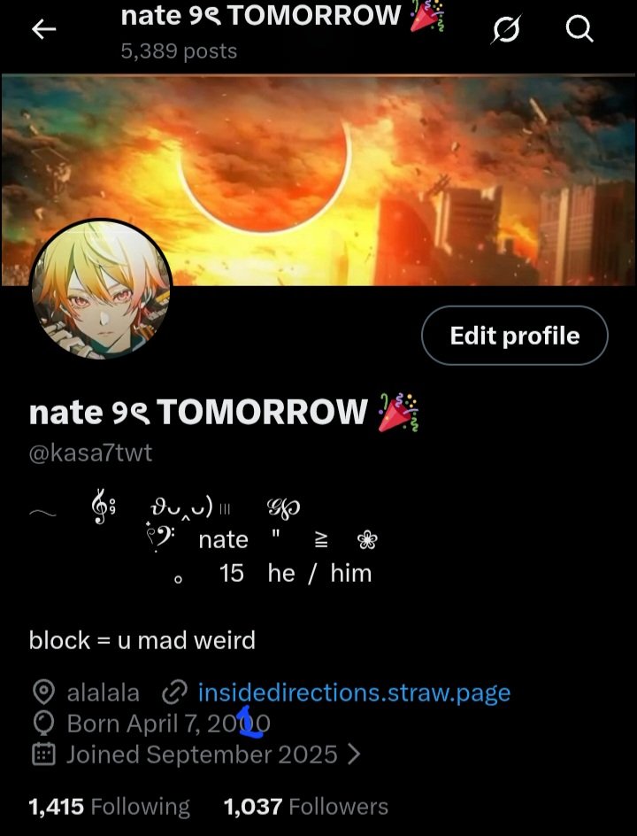 nate ୨ৎ it my birthday 🎉 tweet media