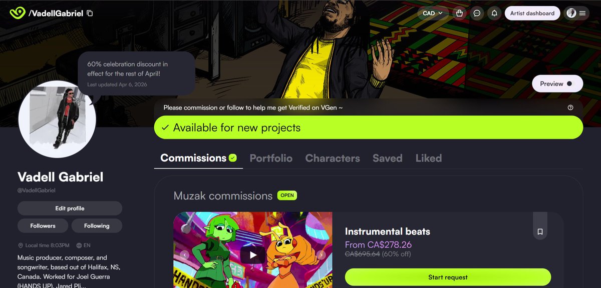 Vadell Gabriel: Album Mode! tweet media