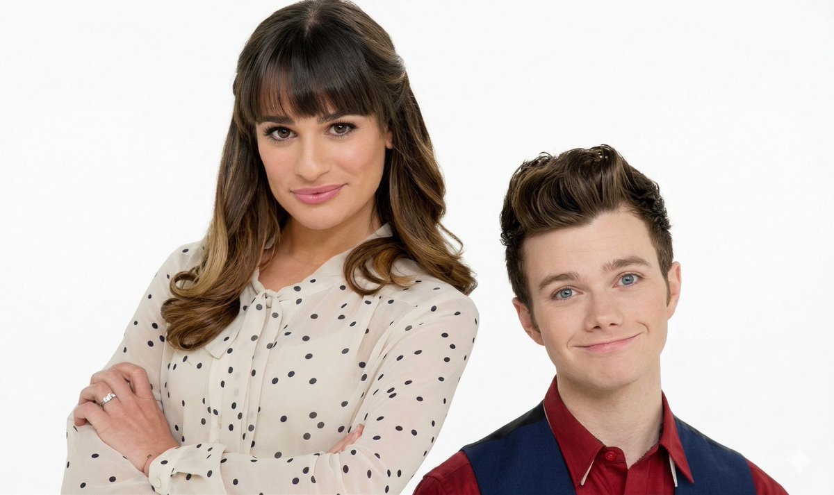 ozempbear's tweet photo. Lea Michele &amp; Chris Colfer as Rachel Berry and Kurt Hummel for the fifth season of “Glee” (2013). https://t.co/XEbB14Bk05