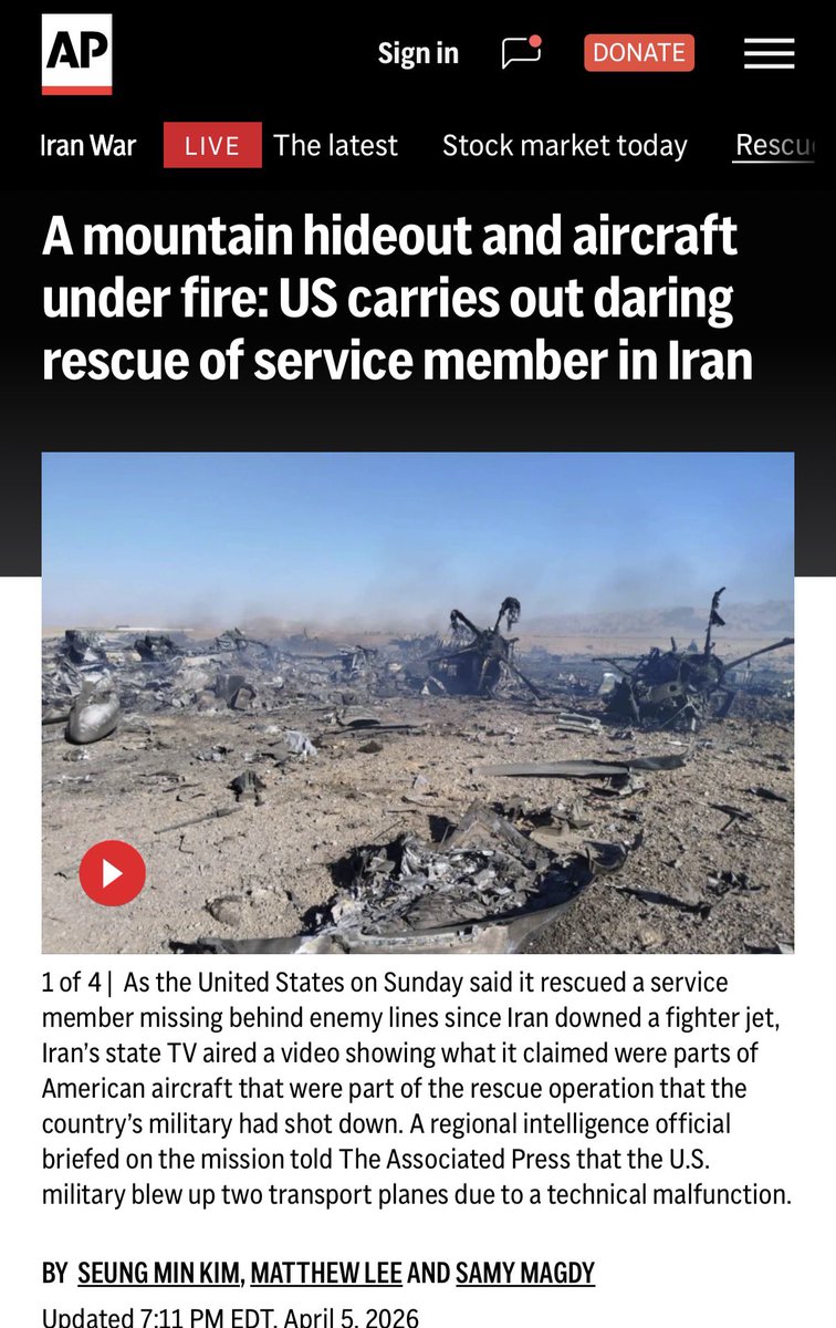 TheRealSopata's tweet photo. The BRAVE colonel didn’t just evade capture — his rescue allowed Trump to evade Iran’s 45-year playbook of breaking American presidents with hostages….FOR NOW.

Every plane in that sky is another OPPORTUNITY. 

With American might &amp; willpower on FULL display — they lay in wait… https://t.co/5KnVvDs2NZ