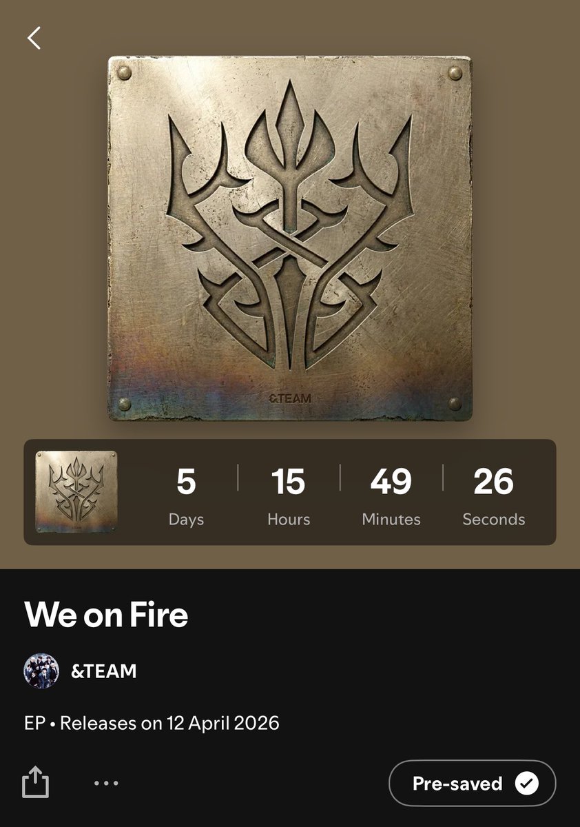 pre-saved it!!! 5 days more is crazy oh my god