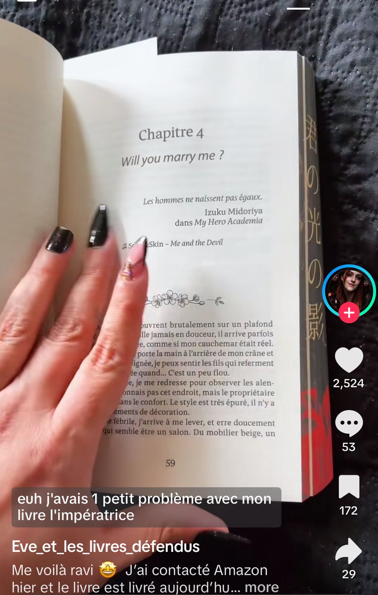 KoraiUmi's tweet photo. La personne se plaint d’un défaut de fabrication de son livre puis toi tu te demandes comment cette quote a fini dans ce livre qui lui même a fini publié MMDRRRRRRRRRR https://t.co/kxyoifCBnZ