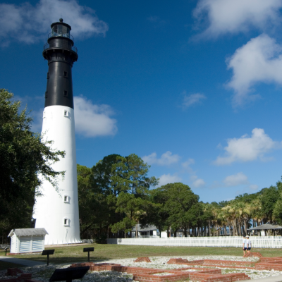 SC_State_Parks's tweet photo. We're getting closer to reopening the Hunting Island Lighthouse!  The construction fencing around the lighthouse complex will be removed tomorrow, April 7!  The public will be able to access the exterior of the lighthouse and the complex. More info to come! https://t.co/18Lo1nSTBT