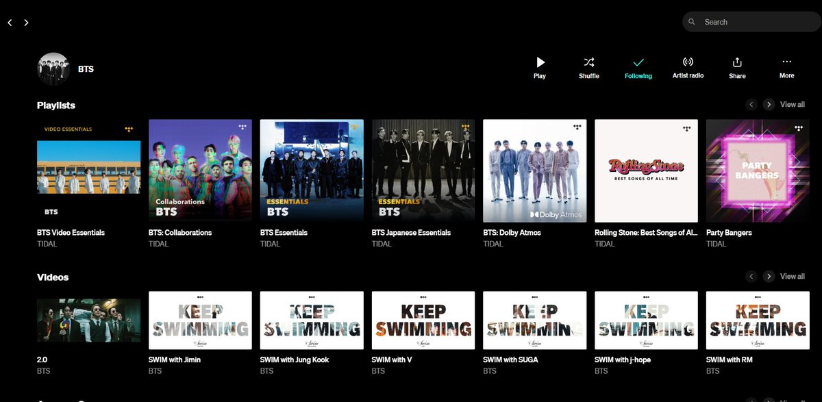 BTS Army On Tidal🌊 | #ARMYonTidal tweet media
