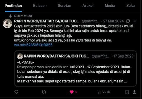 JOKI MERAPIKAN FILE/DAFTAR ISI/FORMATING FILE tweet media