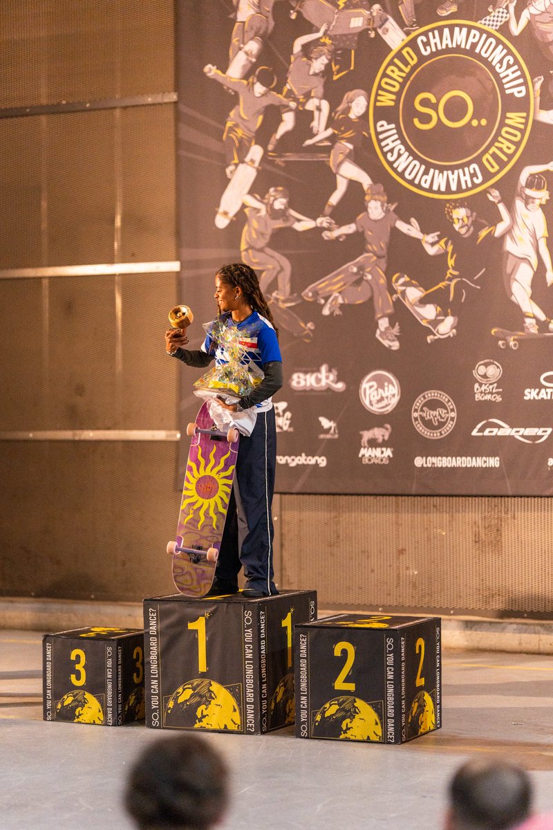 MarinaCorreiarr's tweet photo. World Champion - Winner of the G-Turn Women Category! 🏆✨

Encore un trophée dans ma collection 
NU BAI 🇨🇻🥇🛹 https://t.co/2ZQ88TC3bM