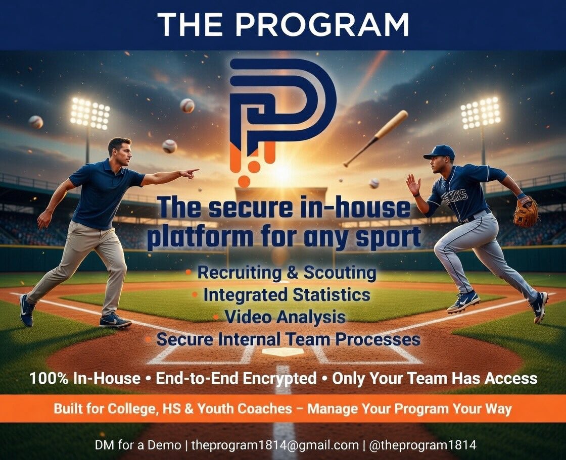 DugoutTalk360's tweet photo. New an exciting Program for college coaches, HS, and Travel Ball Teams. DM for more info https://t.co/B8mOsO21ch