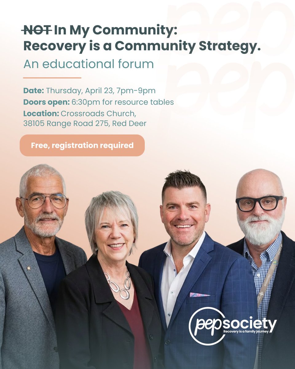 Join us April 23rd in Red Deer for an honest conversation about "The Compassionate Intervention Act", what "Family" recovery really looks like, and what we can all do to support it.

Free. Registration required: eventbrite.ca/e/not-in-my-co…