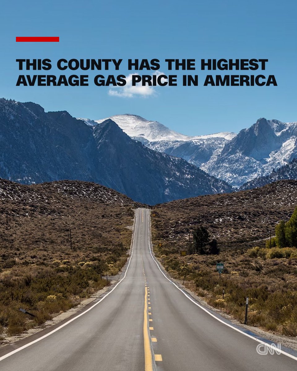 Mono County, California, which includes a number of rural towns, has the highest average gas price in the United States. Across the country, residents in small towns generally pay more for gas than more populated metropolitan areas. cnn.it/4cb3XMi