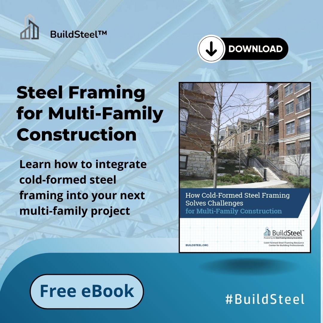 buildsteelorg's tweet image. Learn how to integrate steel framing into your next multi-family project. Download our free eBook at ow.ly/ZYrJ50YE3Jk 
#BuildSteel #BuildingMaterials #Architects #Contractors #eBook #Multifamily #Construction