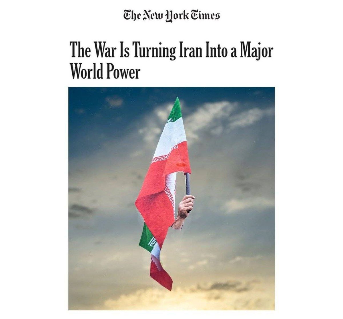 SprinterPress's tweet photo. The New York Times: this war is turning Iran into a great world power

🚫 In recent years, the world order has been moving towards a tripolar system - the USA, China, and Russia, but this assumption is no longer relevant. A fourth center of world power is rapidly forming: Iran.

🚫 Now, the international system will be viewed with Iran as the fourth pole of world power. This war is a turning point that could irreversibly change the world order.