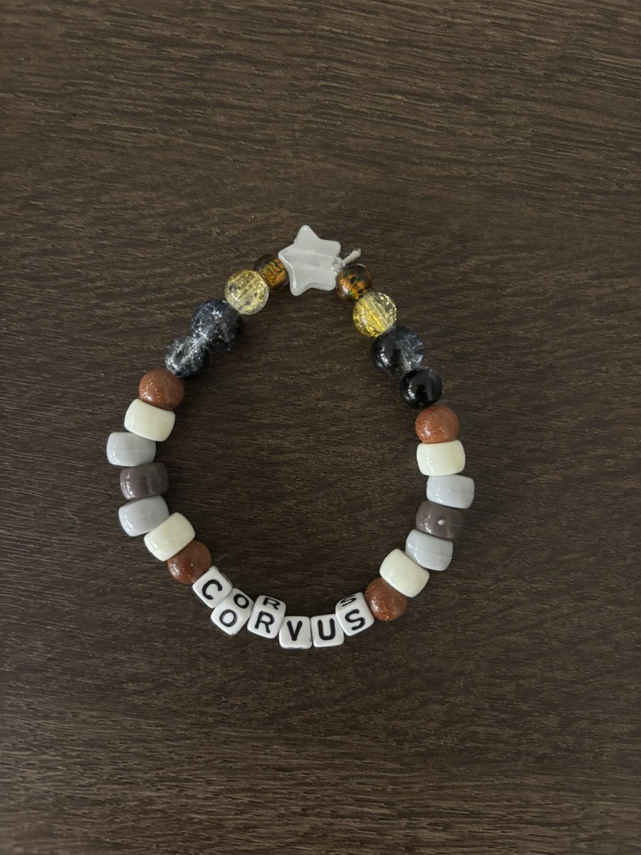 3r0sie3's tweet image. I MADE MORE!!!!!
Bracelets for Tamsy, Corvus, Hii/Fu, and Gris are all officially made!!!! 🥳

#gachiakuta #Tamsy #corvus #fu #hii #gris