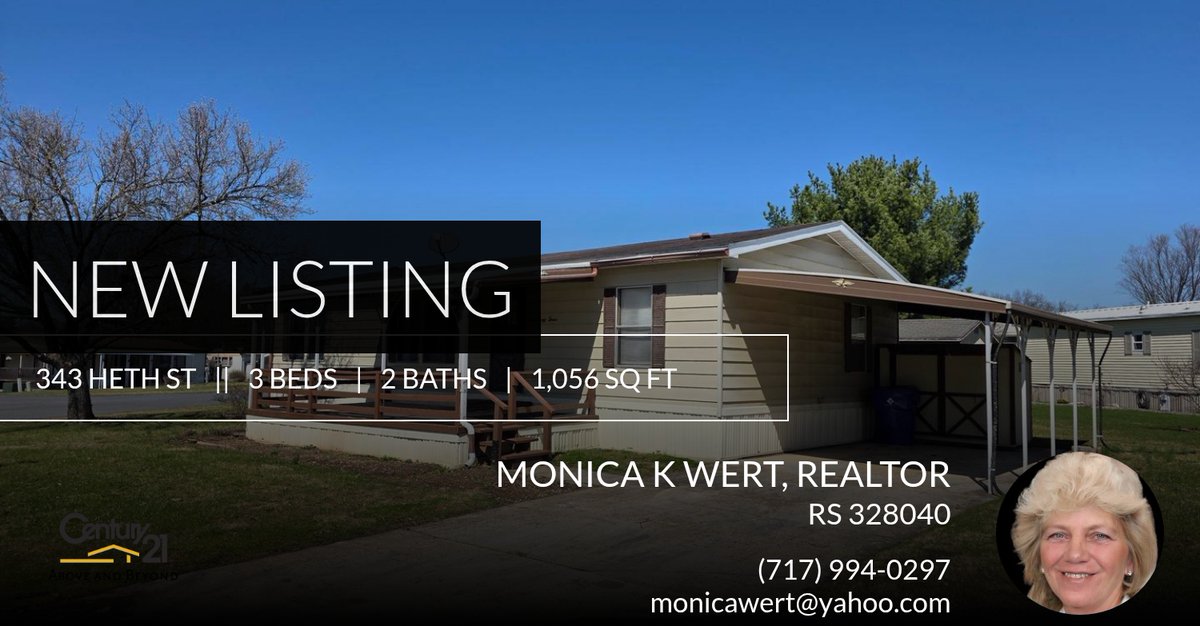Monica_Wert's tweet photo. 📍 New Listing 📍 Take a look at this fantastic new property that just hit the market located at 343 Heth St in Gettysburg. Reach out to Monica Wert  at 717-994-0297 for more information or to schedule a private showing.

Monica K ... https://t.co/xiYs81Q3TG https://t.co/NKcY6Y4dvS