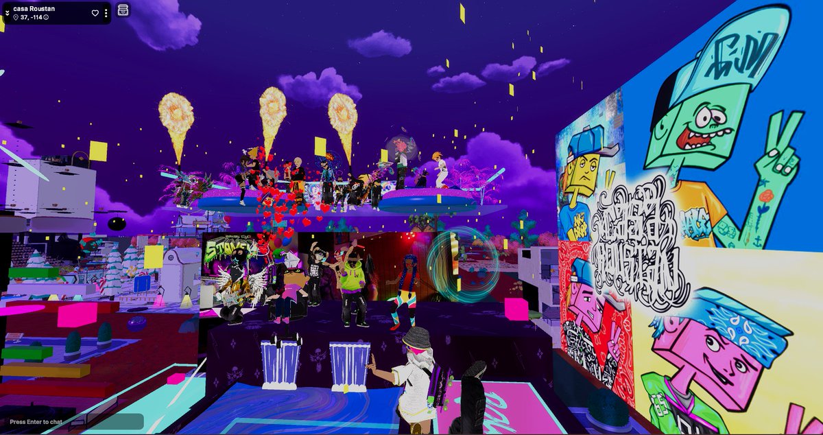 mysunnyatlantic's tweet image. The vibes and the beat go on in @decetreland with @stoney_eye killing it. 

MoFyah. 🔥

Special birthday shoutout to @DOCTORdrippNFT 🎉

#Decentraland #Web3 #Metaverse #Web3Community