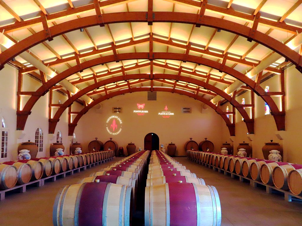 TravelStanley's tweet image. The merlot and cabernet franc wines produced at Château Fleur de Lisse - Vignobles Jade near Saint-Émilion, France, are kept in an aging cellar on the property. #merlot #cabernet #ChateauFleurdeLisse #VignoblesJade #SaintEmilion #France