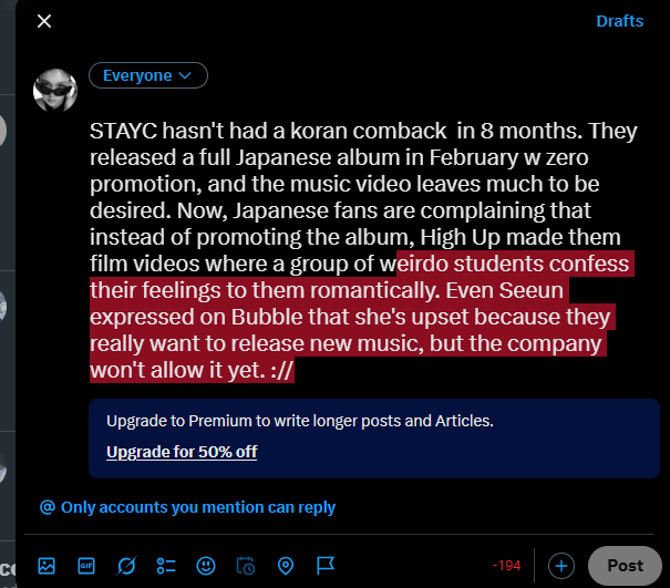 I didn´t know what do erease, STAYC deserve so much better