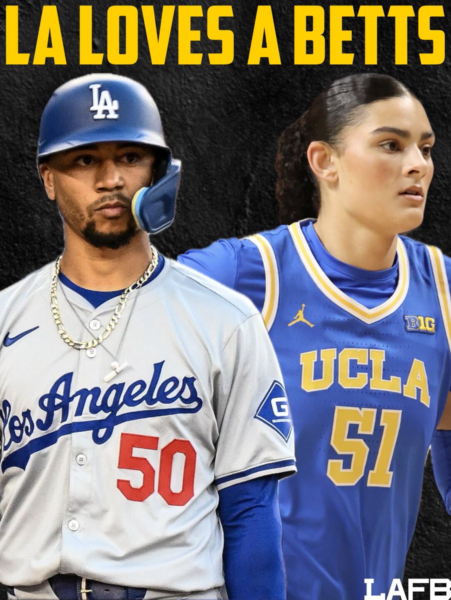 LAFBNetwork's tweet image. LA loves a Betts

Congrats to UCLA WBB and Lauren Betts on the natty, city got another one

#UCLA #NBATwitter #MLB