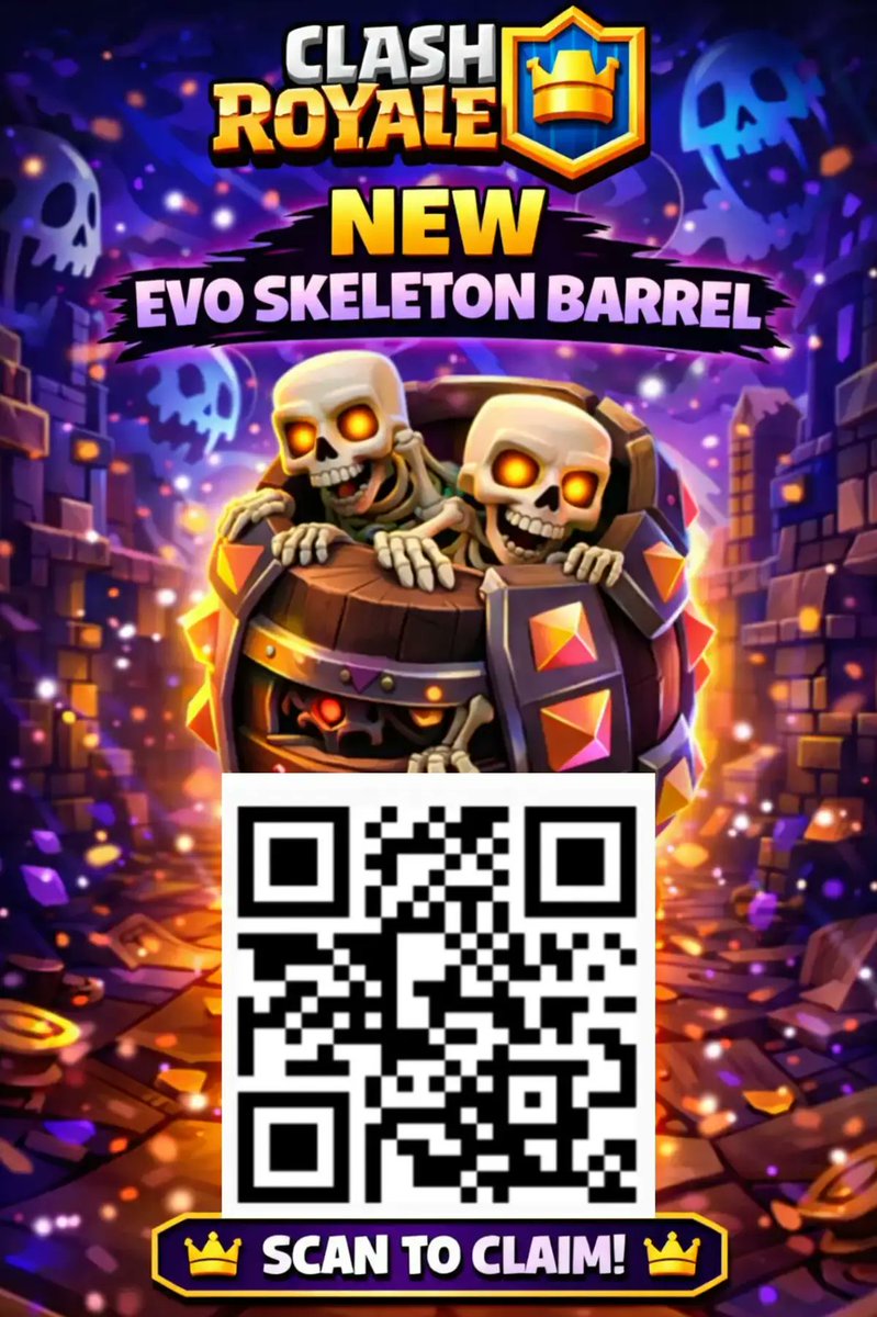 Benfica_Mistica's tweet photo. New Skelleton Barrel Clash Royale QR Code

#clashroyale https://t.co/QwEoB14mkN