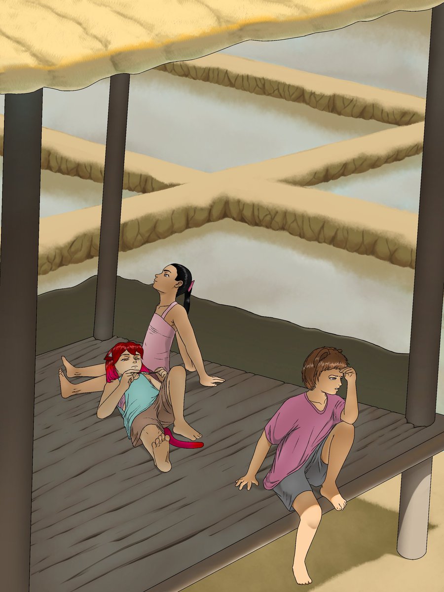 doormoonlune's tweet image. Trio girls in a rice field hut

After the harvest, the rice fields haven't been planted yet.

Char :
Mintz Saigawa (the cat one)
Tiara Noor Cherry (the human one)
Demmy Channiel (brown bear one)

#art #ricefield