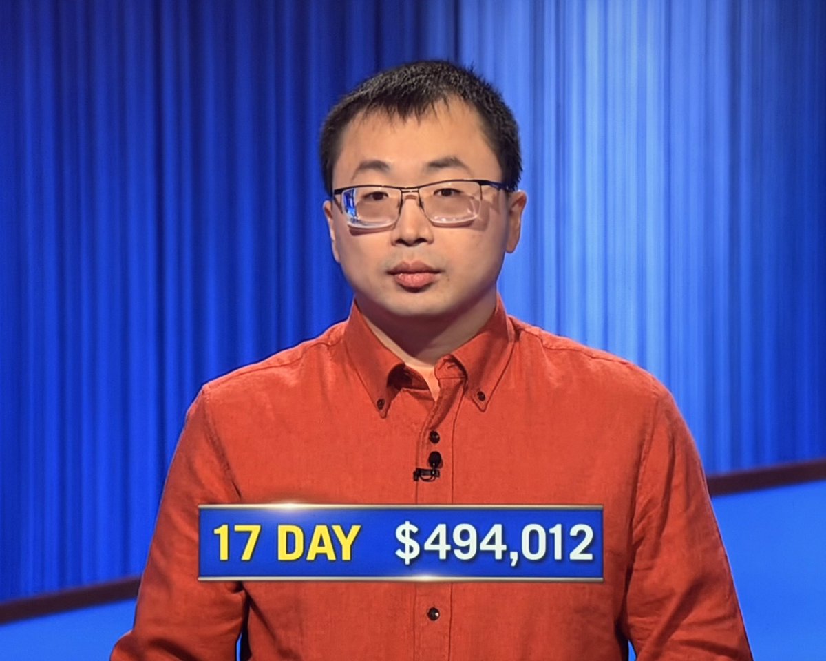 Dustin_Cone's tweet image. Slight departure from my typical reality tv content 

But this dude has been CRUSHING Jeopardy the past few weeks! 

Jamie Ding has won almost half a MILLION dollars!! #Jeopardy
