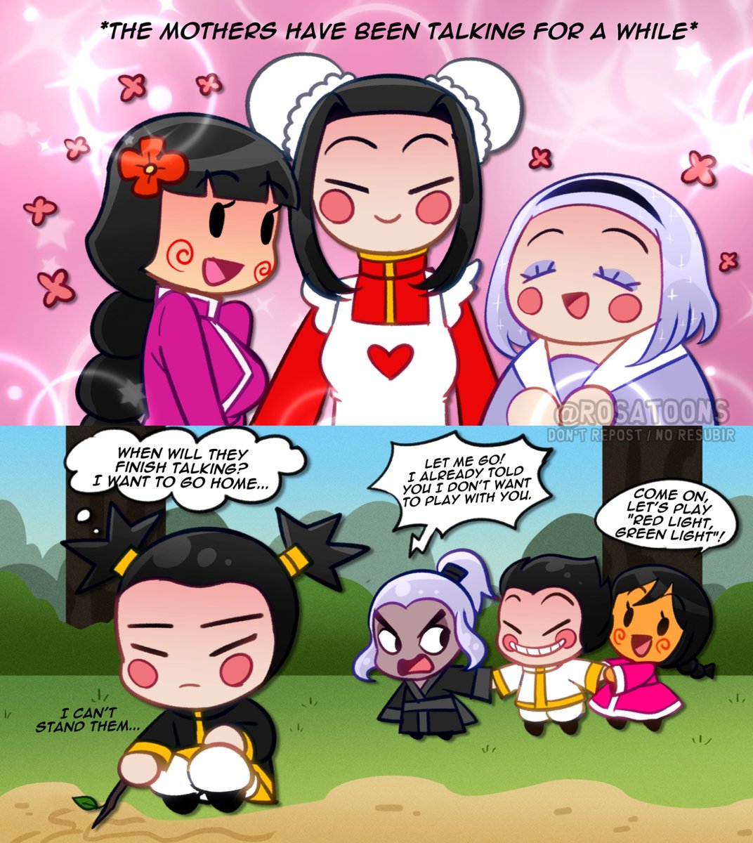RosaToons's tweet image. Moms' conversation 💖

#Pucca #comic #fanart #au