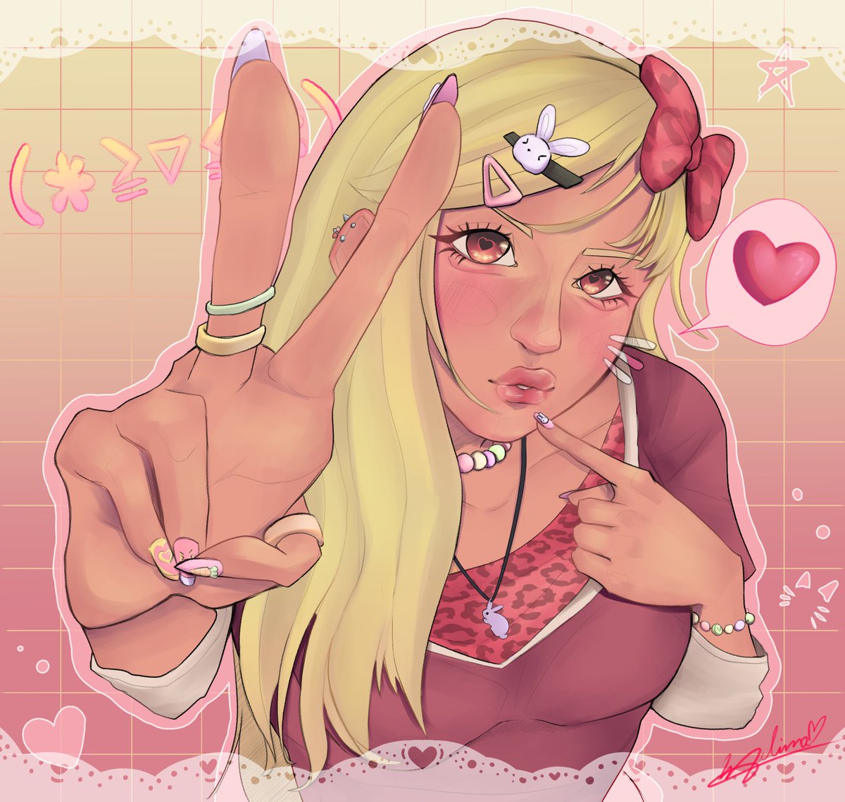 mellima_art's tweet photo. little gyaru inspired art 🍬

#digitalart
#smallartist https://t.co/UPQ4ODsQ6t