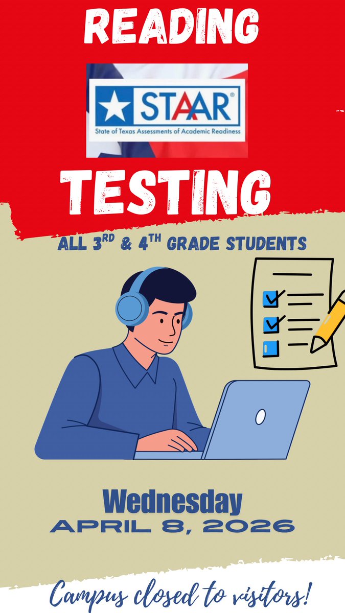 MahanayStars's tweet photo. Here are some reminders as we prepare for testing this week. We have the 1st of 2 STAAR assessments for our students happening on Wednesday! Students have prepared all year and are ready to rock the test! #STAARtesting #TestingDay #ClosedCampus #AliefISD https://t.co/kIespd431x
