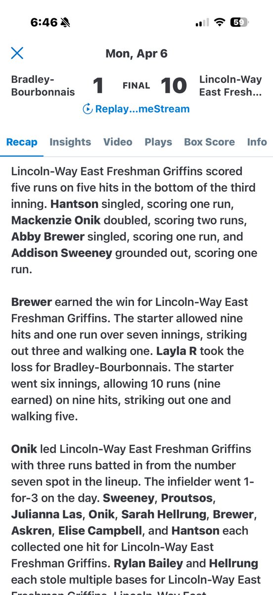 Mackenzie Onik 2029 tweet media