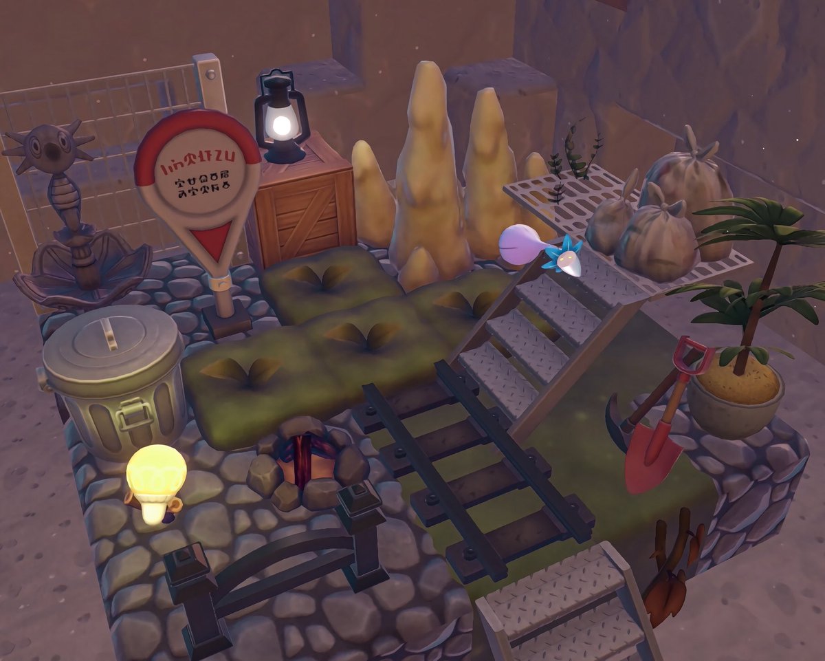yukaaVT's tweet photo. glimmets 5x5 habitat ⛰️

#ぽこあポケモン        #Pokopia #ぽこポケ https://t.co/zdAUkN5FnO