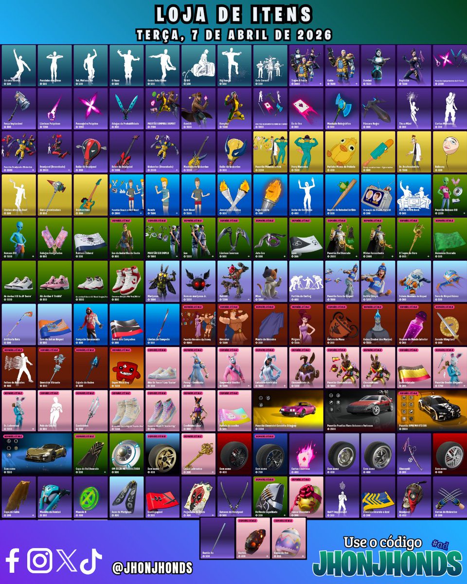 jhonjhonds's tweet photo. #Salveomundo #alertadevbucks

1 Alerta, 50 V-bucks

#fortniteshop - 7/ABRIL

🔗 Link da minha Loja de Itens da net: https://t.co/ZNefo9YRRS

Página no Facebook:
https://t.co/RZQB19glq3

Considere usar código de apoiador JHONJHONDS #ad em suas compras Epic Games, obrigado! https://t.co/wZNt8VuTid
