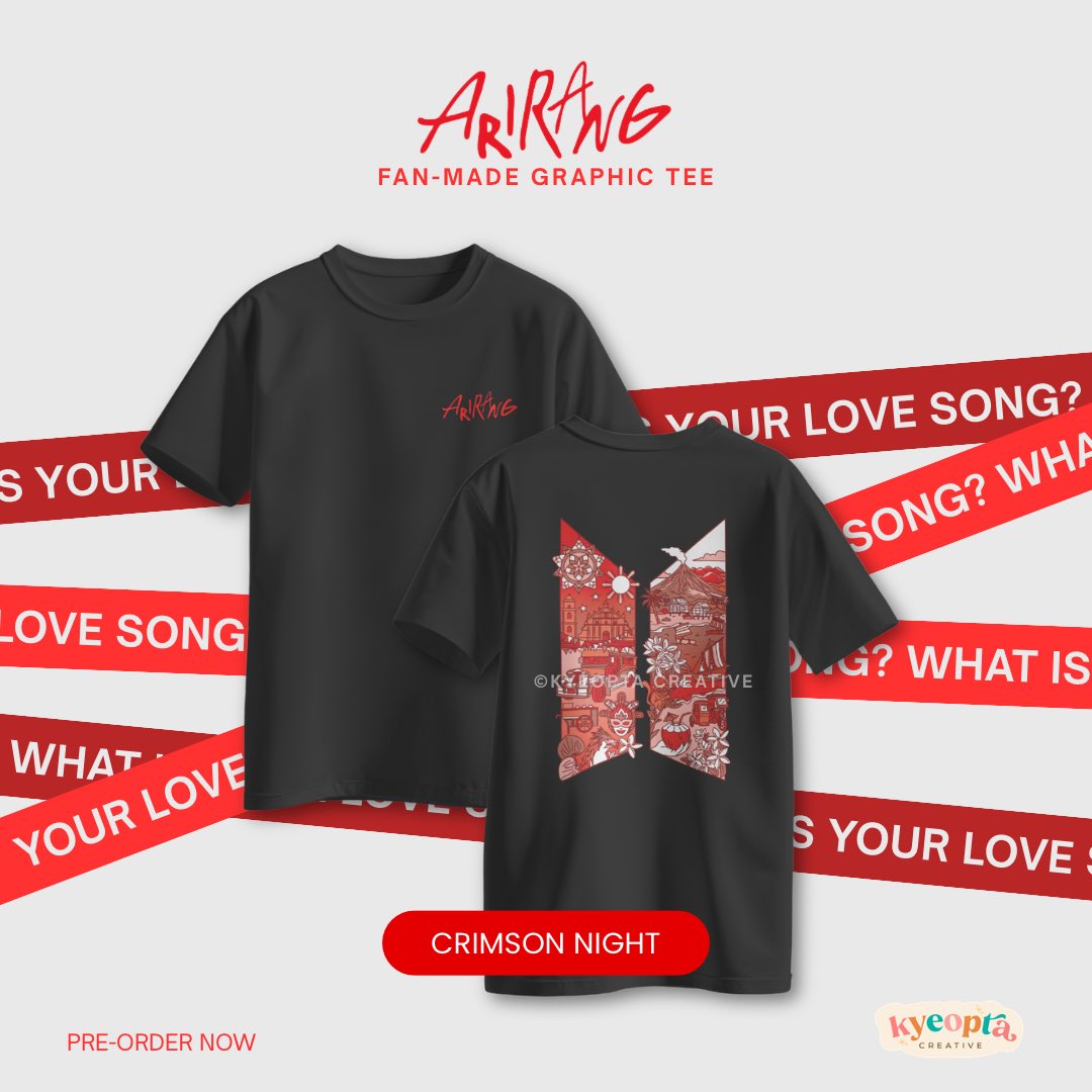 kyeoptacreative's tweet photo. Annyeong, Filo ARMYrangs! ๐
Step into the BTS World Tour era with our ๐๐ซ๐ข๐ซ๐๐ง๐ ๐๐ซ๐๐ฉ๐ก๐ข๐ ๐๐๐ โ ๐๐ ๐๐๐ข๐ญ๐ข๐จ๐ง โจ
๐ธ P680 + LSF
๐๏ธ Pre-Order until May 30
๐ฆ Delivery starts on 1st wk of Jun
๐ FREEBIES + POBs
๐ https://t.co/6AkWJTyx1F
#Arirang #FanmadeMerch https://t.co/iPeXX8A3Uv