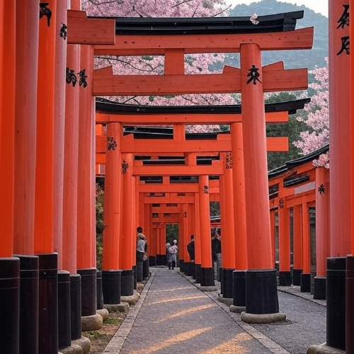 wttd999's tweet image. Fushimi Inari Shrine in Kyoto stands out as the most famous, captivating millions with its mesmerizing trails of vibrant red torii gates. This Shinto shrine, dedicated to Inari, the god of rice and prosperity, is a global icon🥰 #japan #TravelSmart #WTTD 
eaglerocknft.com/kansai-japan-w…