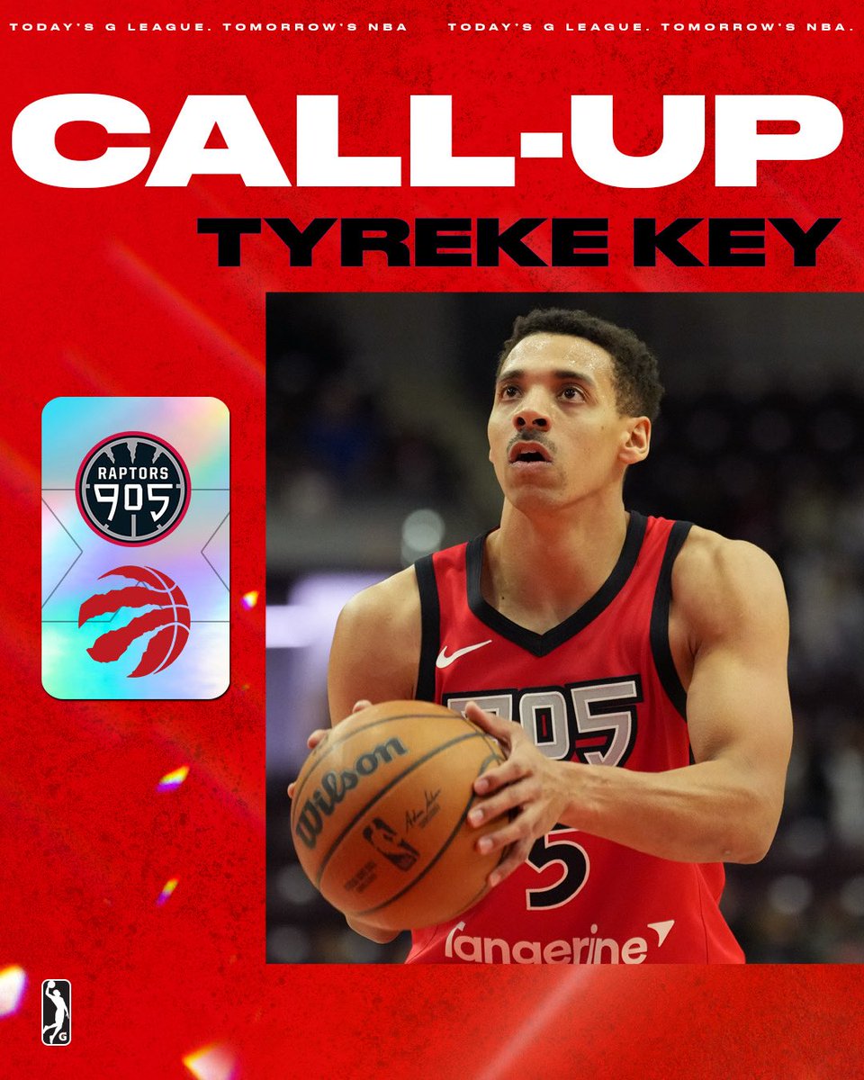 nbagleague's tweet photo. After two seasons with the @raptors905, Tyreke Key has earned an #NBACallUp to the @raptors for the remainder of the season. ☎️ https://t.co/IQiYNmSVC0