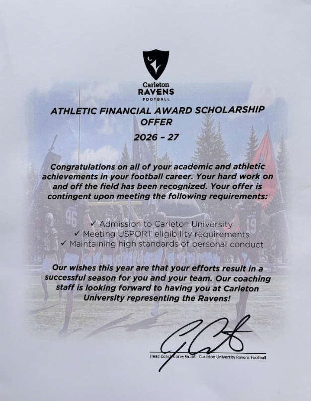 TayverChow's tweet photo. Last weekend I attended the @CURavensFB Elite Skills ID camp. 

I won Defensive MVP and was given my 1st USPORTS Offer!

@OttawaHSFball @onhsfball https://t.co/tRulg8M8vq